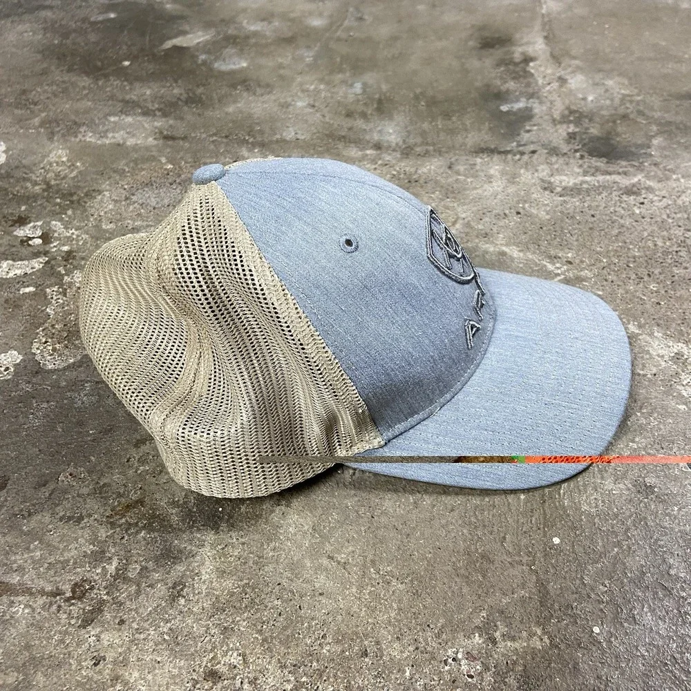 Richardson Ariat Trucker Cap Gray Snap Back Adjustable Mesh Utility Work Wear